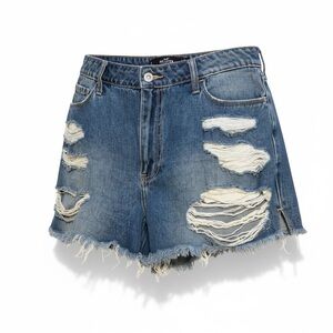 Hollister Ripped Blue Jean Shorts